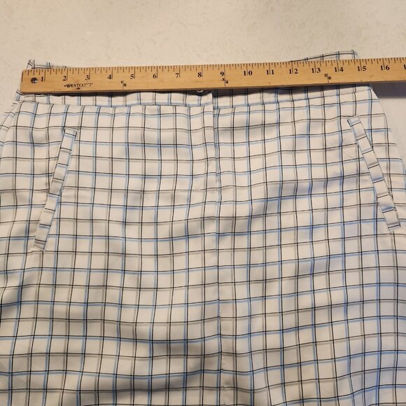Izod XFG Skort Tennis Golf Active Outdoor Lined Pockets White Black Check Sz 4 - Picture 10 of 11